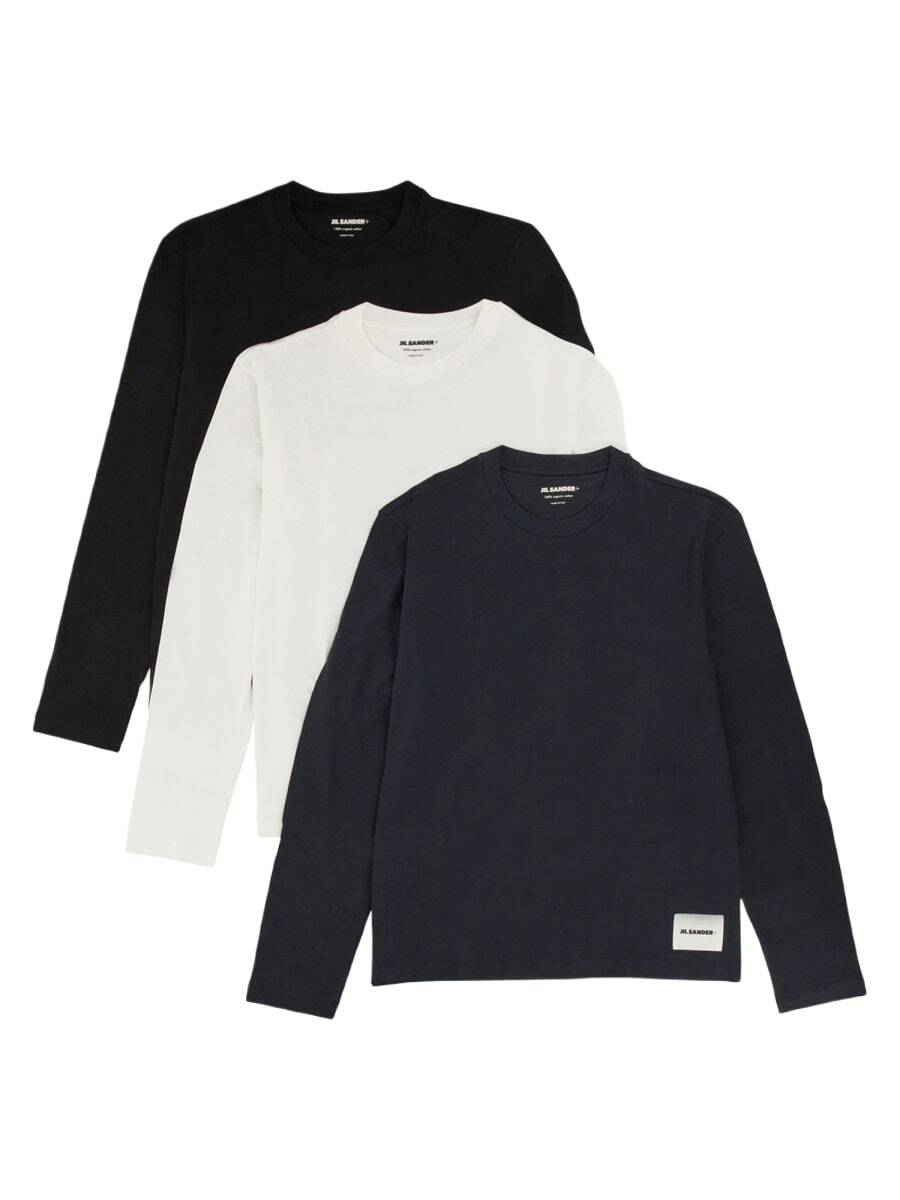 Jil Sander Off-White & Black Striped Long Sleeve T-shirt Jil