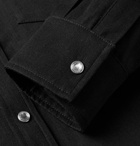 ALEXANDER MCQUEEN - Logo-Jacquard Trimmed Denim Shirt - Black