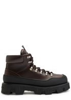 Moncler Grenoble Peak Trek Leather Hiking Boots Brown