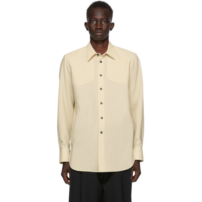 Photo: Jil Sander Beige Wool Canvas Shirt