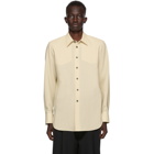 Jil Sander Beige Wool Canvas Shirt