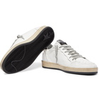 Golden Goose - Ball Star Distressed Leather Sneakers - White