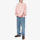 Sporty & Rich Men's Country Crest Crew Sweat in Rose/White