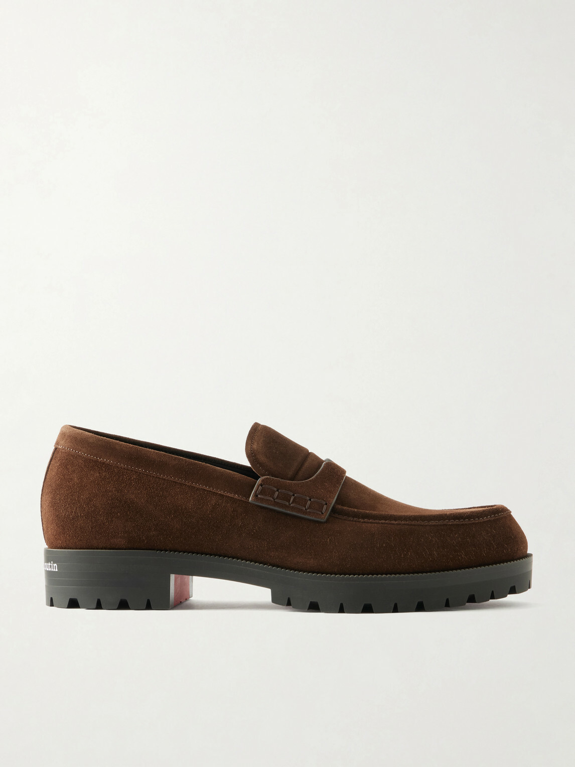 Christian Louboutin - Cavavin Suede Loafers - Brown