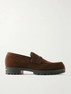 Christian Louboutin - Cavavin Suede Loafers - Brown