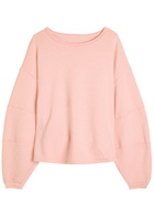 Free People Total Eclipse Ribbed Cotton T-shirt Peach