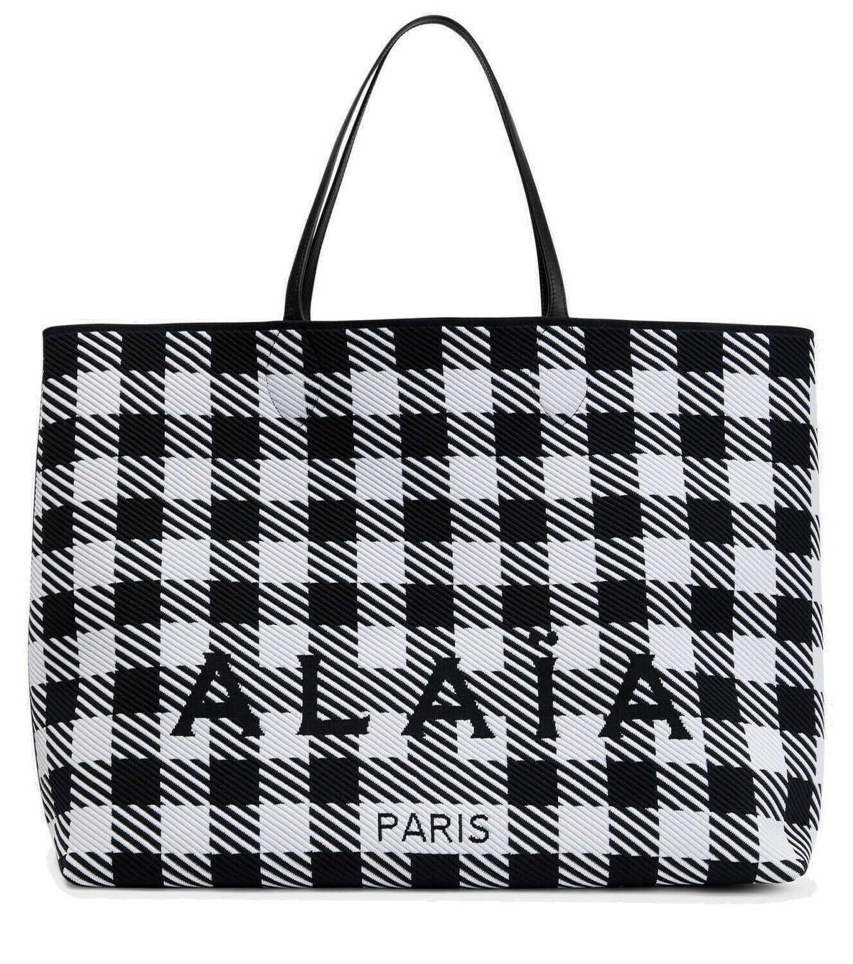 Alaïa Logo checked tote ALAÏA