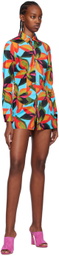 Louisa Ballou SSENSE Exclusive Blue Button Minidress