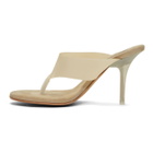 YEEZY Beige Thong Heel Sandals