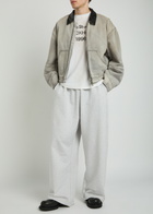 Acne Studios Leather-trim Cotton-twill Jacket White And Black