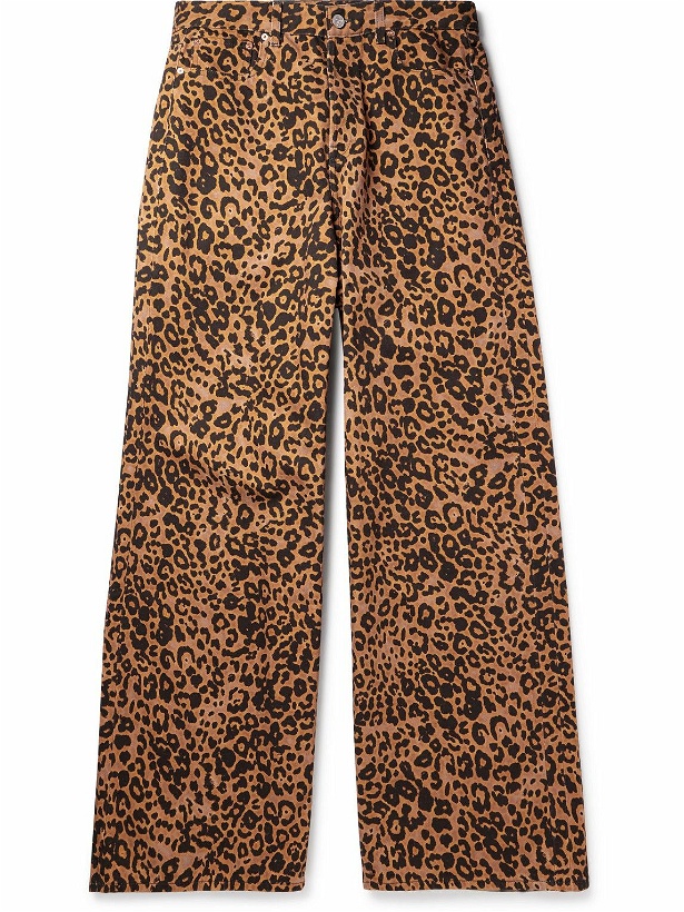 Photo: VETEMENTS - Wide-Leg Leopard-Print Jeans - Animal print