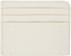 Maison Margiela Off-White Grained Card Holder