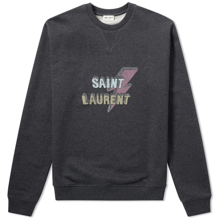 Photo: Saint Laurent Lightning Vintage Print Sweat