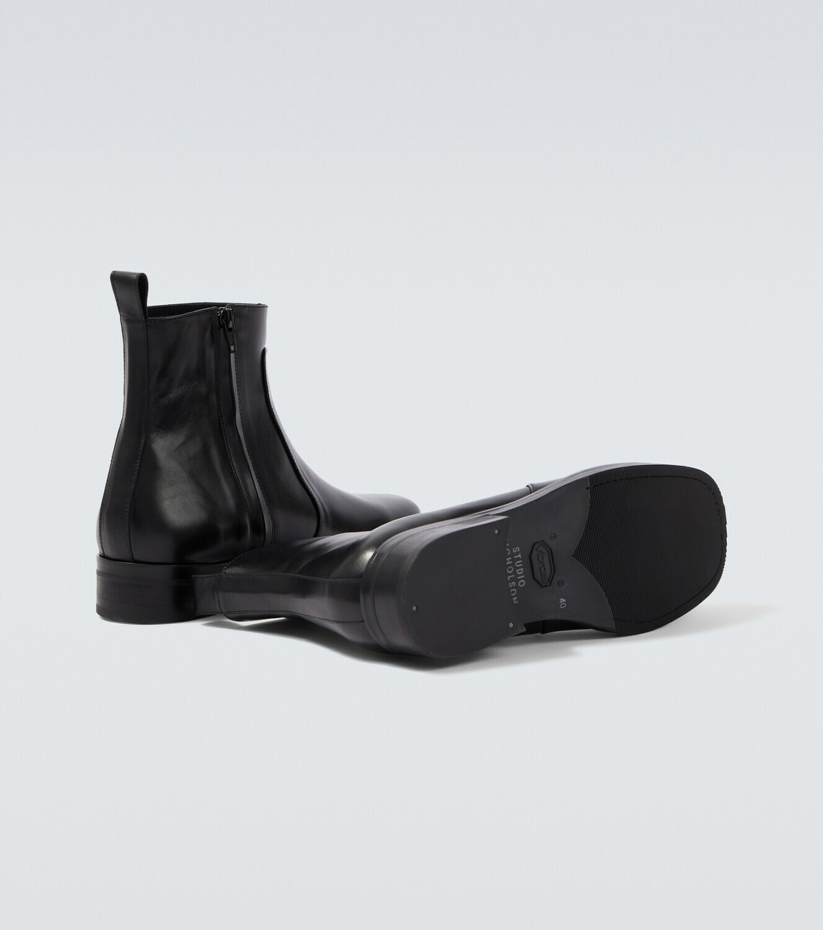 Studio Nicholson Square leather ankle boots