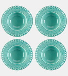 Bordallo Pinheiro Fantasia set of 4 ceramic soup plates