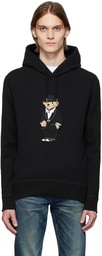 Ralph Lauren Purple Label Black Polo Bear Fleece Hoodie