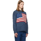 Polo Ralph Lauren Blue 'The I Heart Polo' Flag Sweater