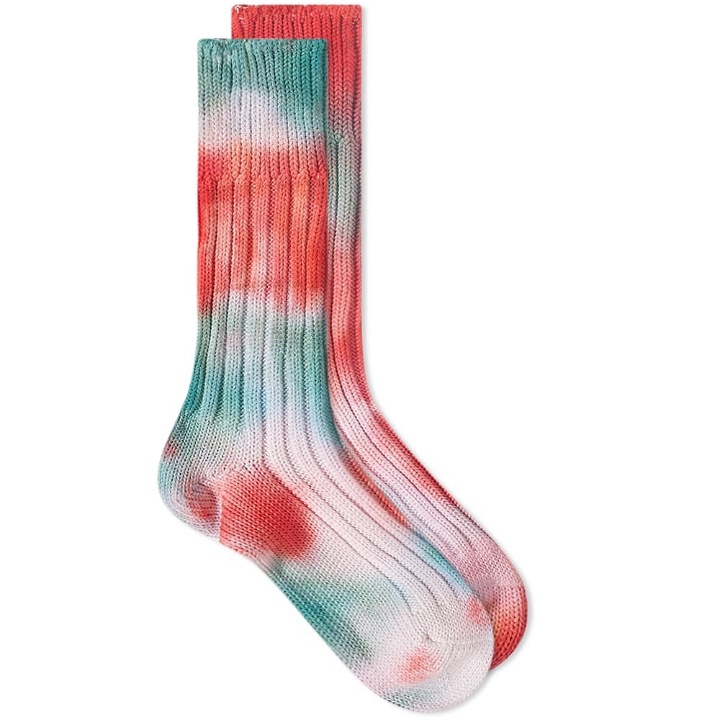 Photo: decka x Stain Shade Heavyweight Sock in Menthol Red