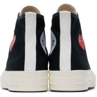 COMME des GARÇONS PLAY Black Converse Edition Chuck 70 OG Single Heart Sneakers
