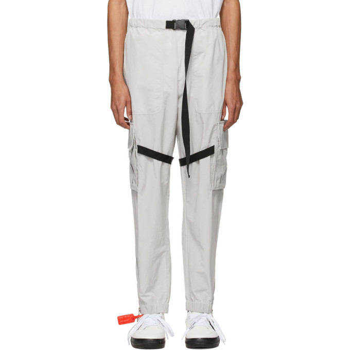 Off-White Grey Nylon Cargo Pants Off-White