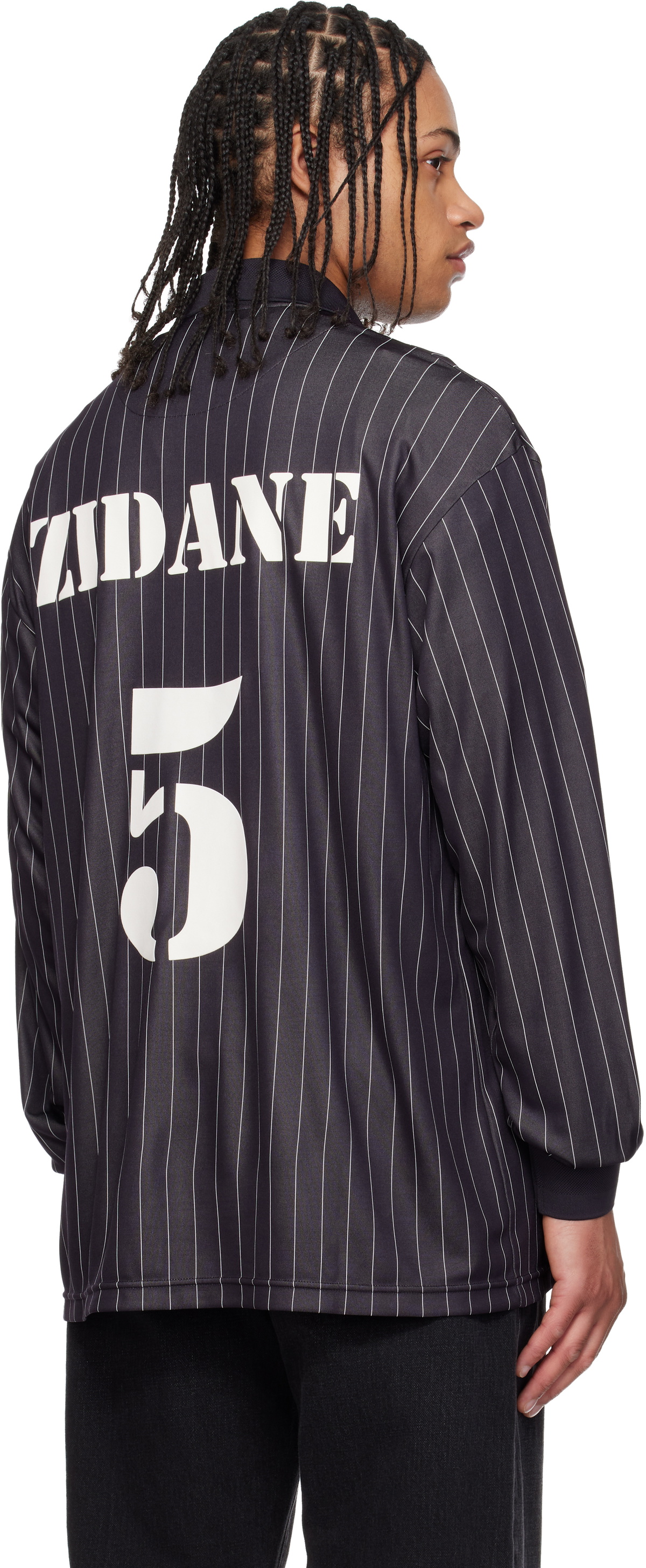 Y-3 Black Zinedine Zidane Soccer Long Sleeve Jersey T-shirt