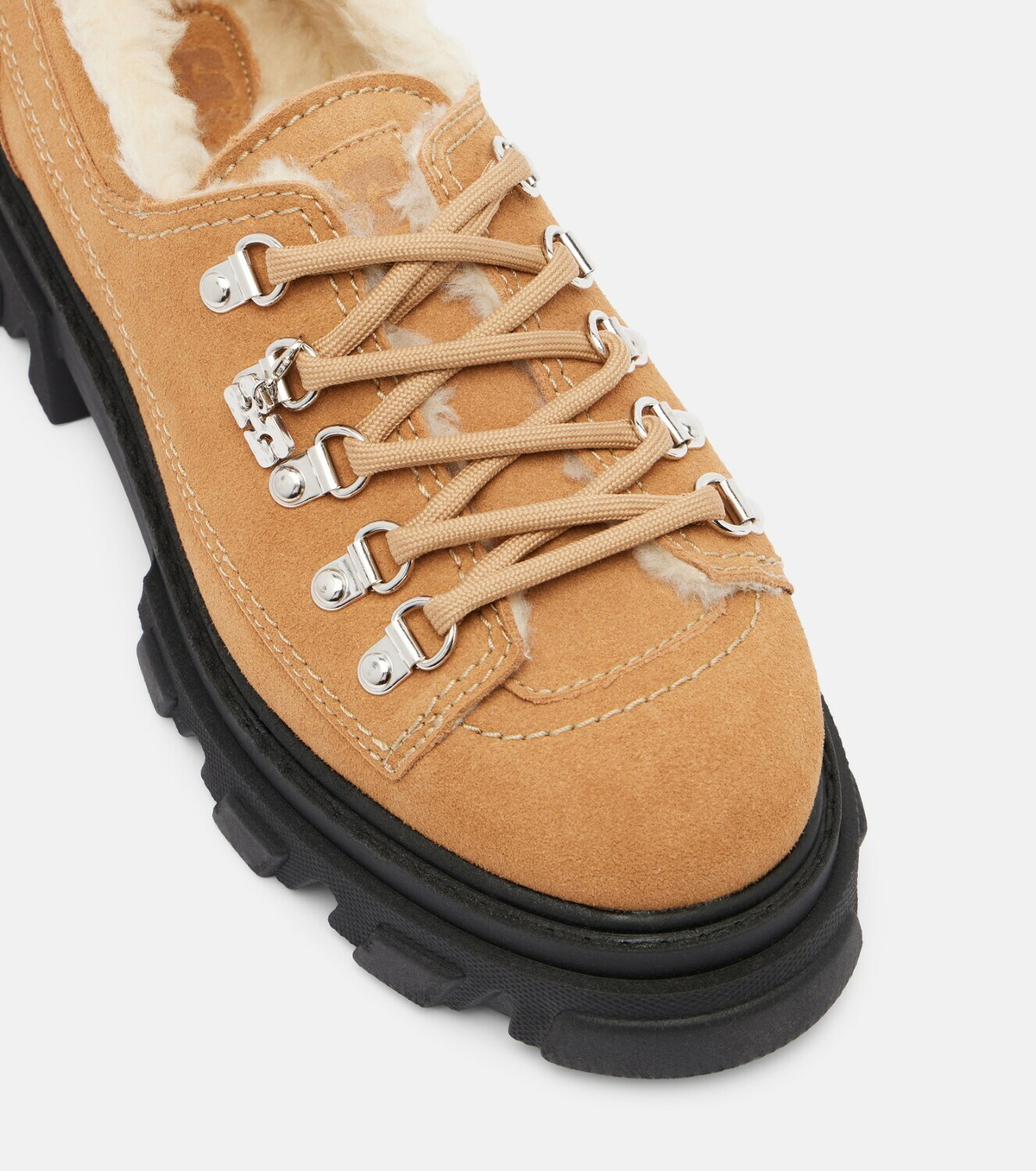 Ganni Faux leather platform loafers