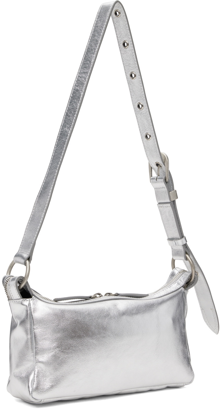 ☆MARGE SHERWOOD☆ HOBO MINI STRAP silver crinkle Marge Sherwood Silver Outpocket Mini Bag Marge Sherwood