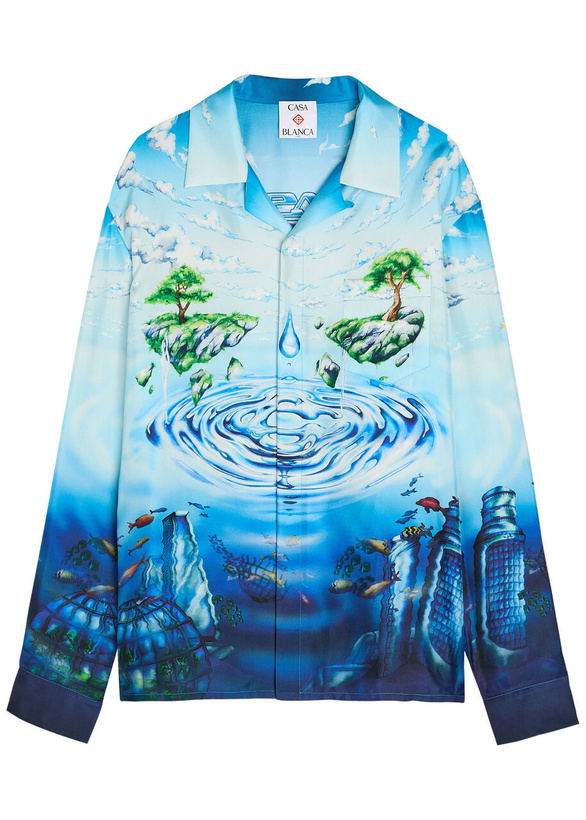 Photo: Casablanca Lost Atlantis Printed Silk Shirt Multicoloured 1