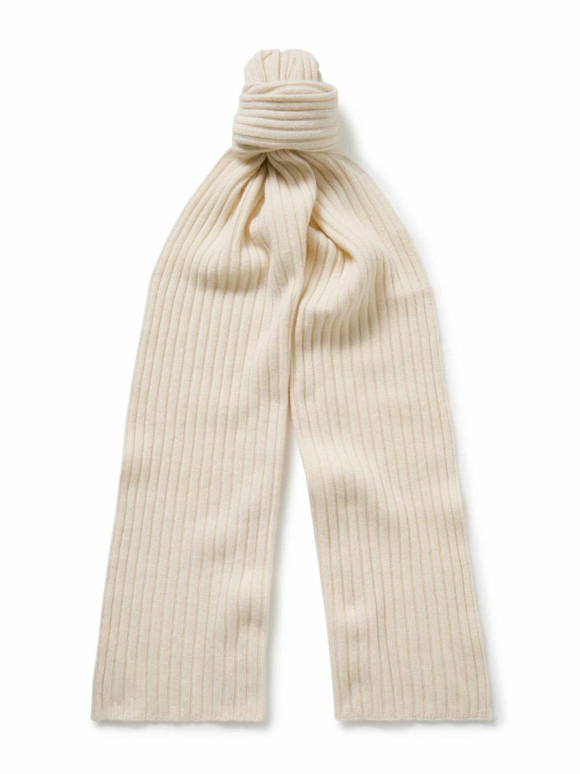 De Petrillo - Ribbed Merino Wool and Cashmere-Blend Scarf