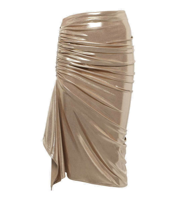Photo: Maticevski Neroli ruched midi skirt