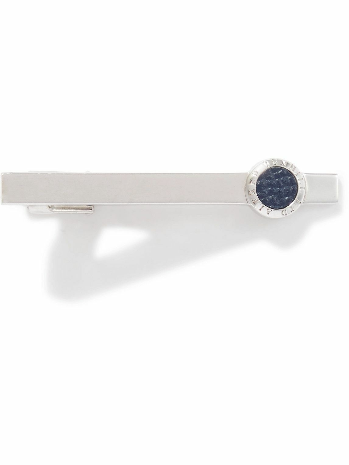 Photo: Dunhill - Rhodium-Plated Silver and Leather Tie Clip