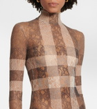Burberry Checked lace bodysuit
