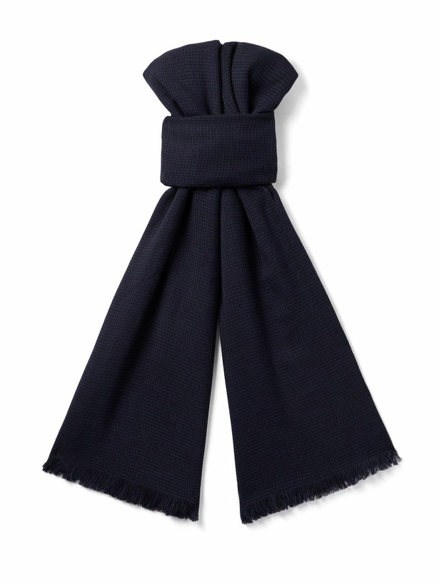 Photo: TOM FORD - Frayed Puppytooth Wool Scarf