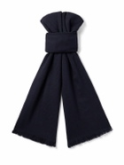 TOM FORD - Frayed Puppytooth Wool Scarf