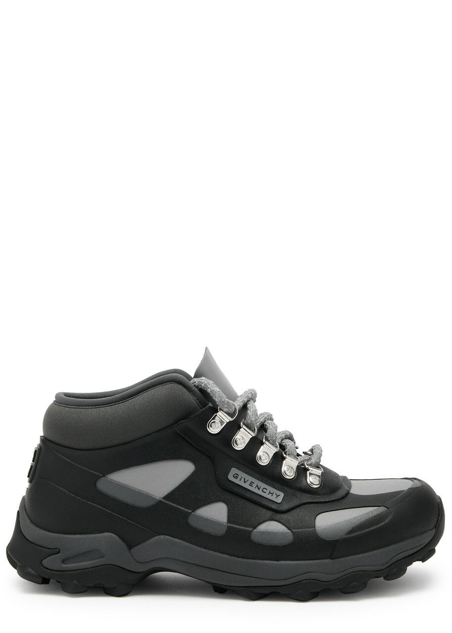 Givenchy Bogs Panelled Rubber Hiking Boots Grey
