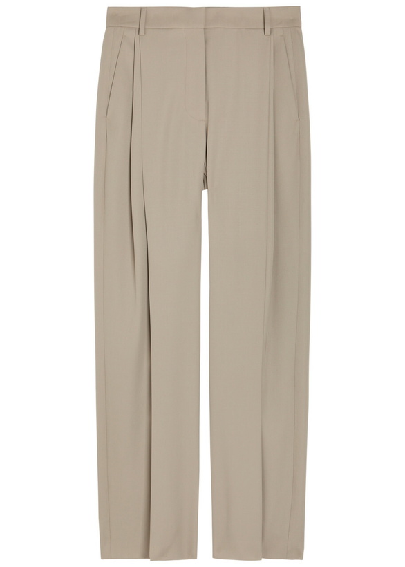 Photo: Stella Mccartney Pleated Straight-leg Trousers Grey