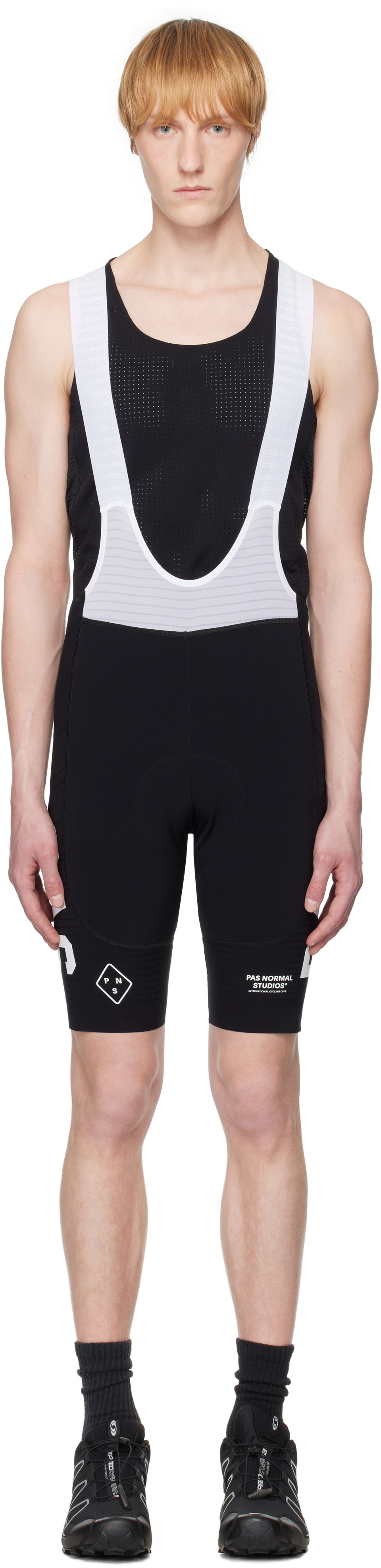 Pas Normal Studios Black & White 'PAS' Mechanism Pro Bib Shorts Pas ...