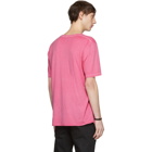 Saint Laurent Pink Rive Gauche Logo T-Shirt