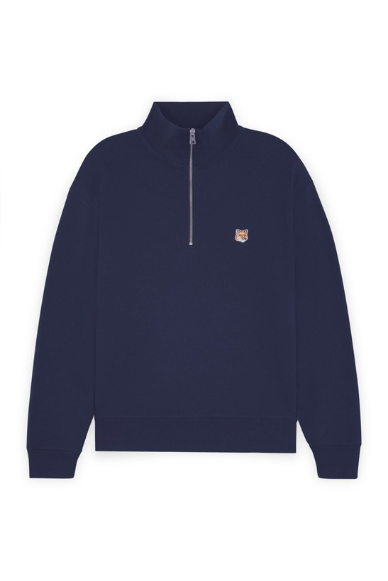Photo: Maison Kitsuné Fox Head Patch Comfort Half Zip Sweatshirt