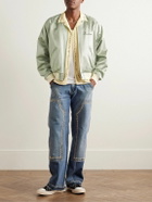 Visvim - Reversible Embroidered Silk-Satin and Cotton Bomber Jacket - Green