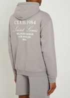Club 1984 Melrose Hooded Cotton Sweatshirt Grey