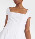 Staud Wells cotton poplin corset maxi dress