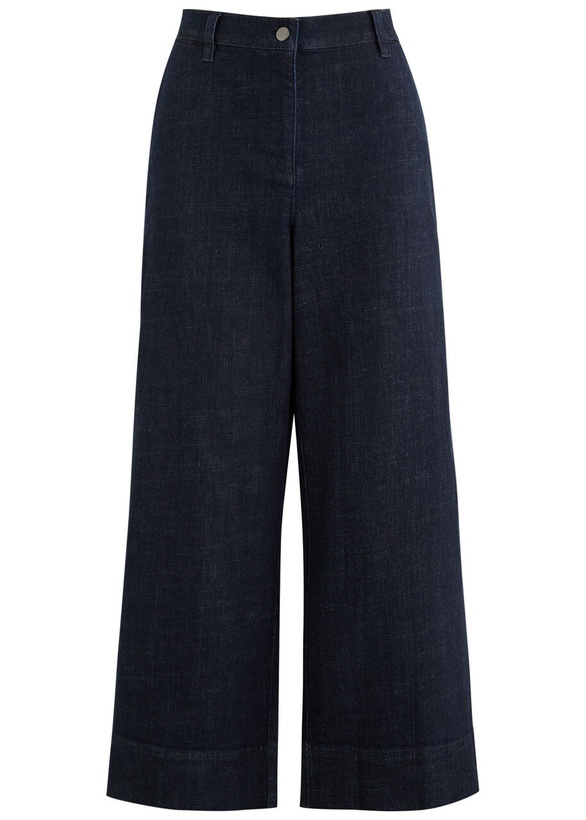 Photo: Eileen Fisher Cropped Wide-leg Jeans Denim
