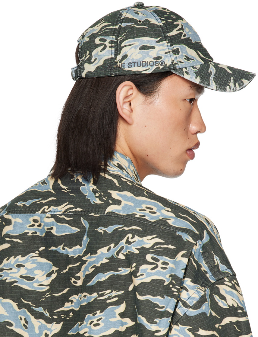 Multicolor Cap Acne Studios Multicolor Printed Cap Acne Studios