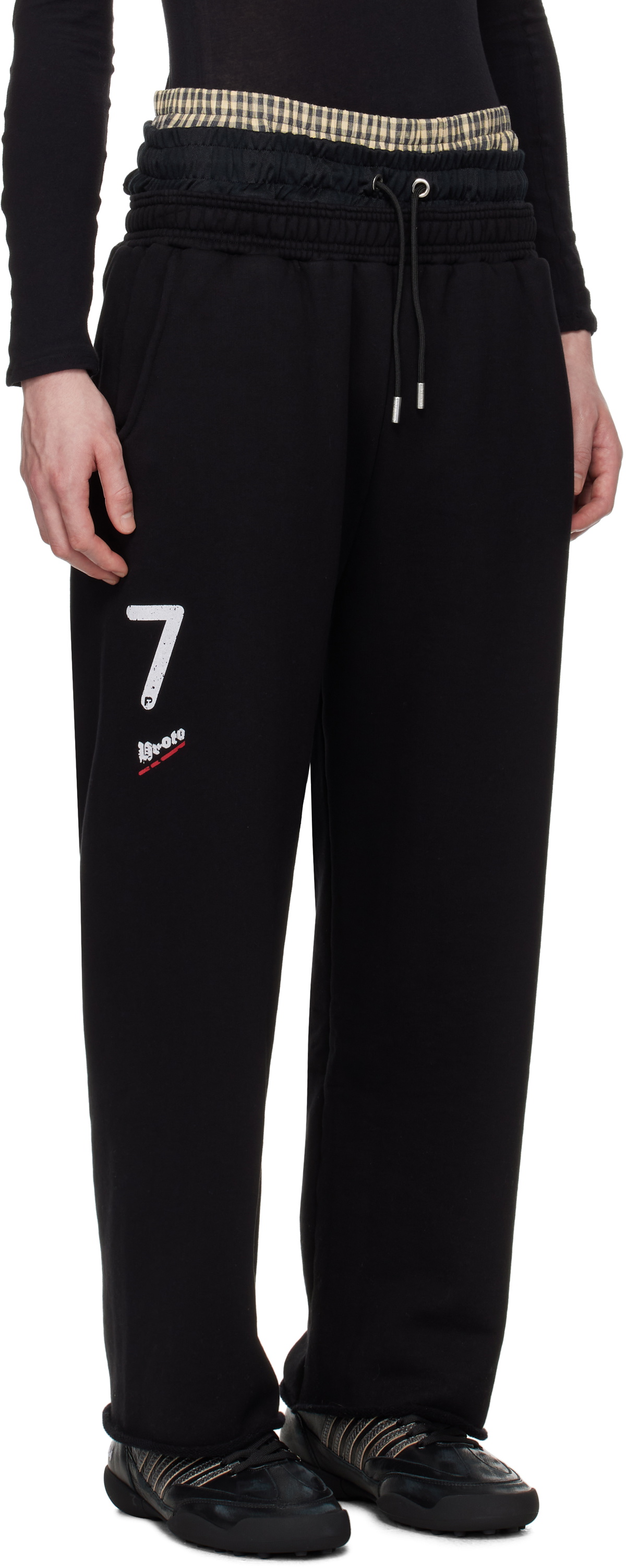 Prototypes Black '07' Cropped Sweatpants