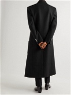 Balmain - Double-Breasted Wool-Blend Coat - Black