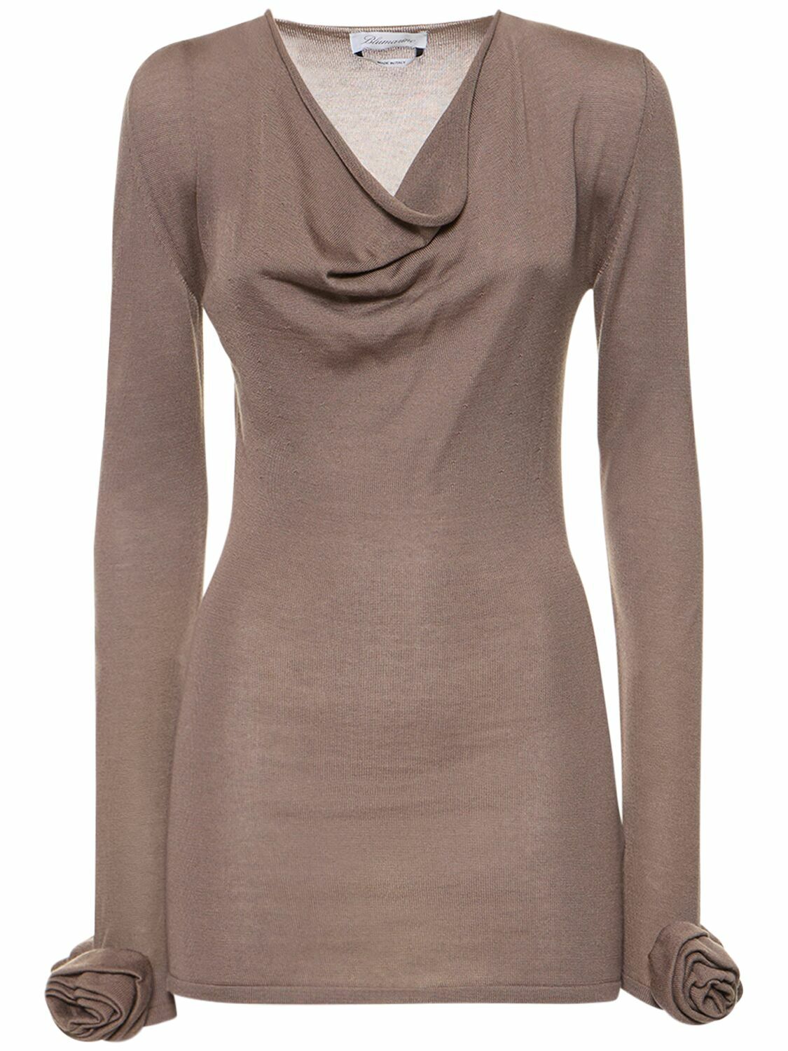 chinese dress ladies Crystal Cluster Draped Long Sleeve Mini Dress – AREA