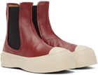 Marni Burgundy Pablo Chelsea Boots
