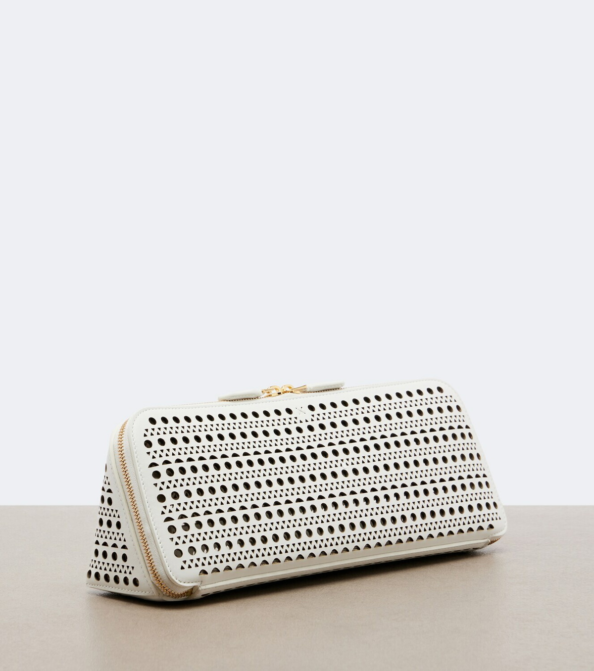 Alaïa Delta Small leather clutch