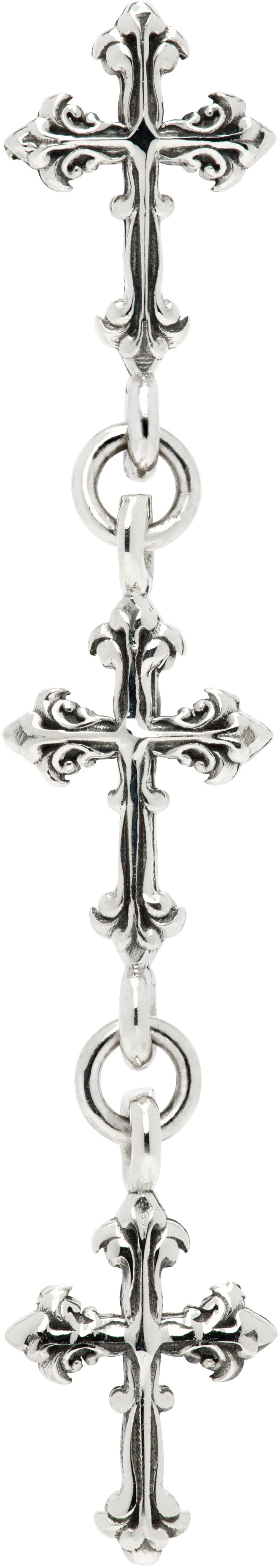 Emanuele Bicocchi Silver Multi-Cross Avelli Single Earring